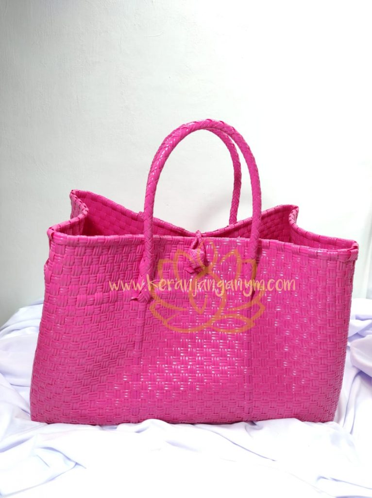 Tas Anyaman Jali Warna Pink