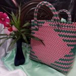 Anyaman Tas Lurik Warna Warni Pink