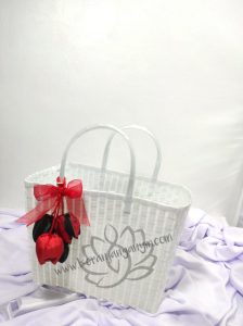 Keranjang Unik Putih Bening Polos