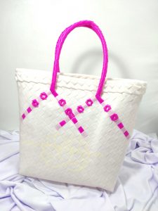 Tas Belanja Cantik Jali Putih Tangkai Warna