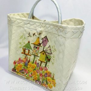 Tas Anyaman Decoupage Cantik