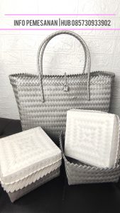 Tas Besek Keben Set Anyaman Isi 4
