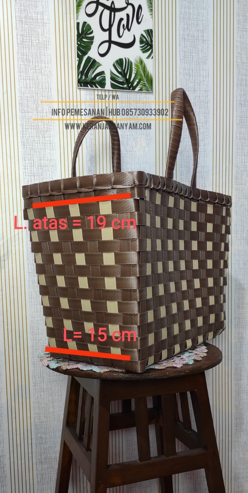 Tas Anyaman Plastik Kotak